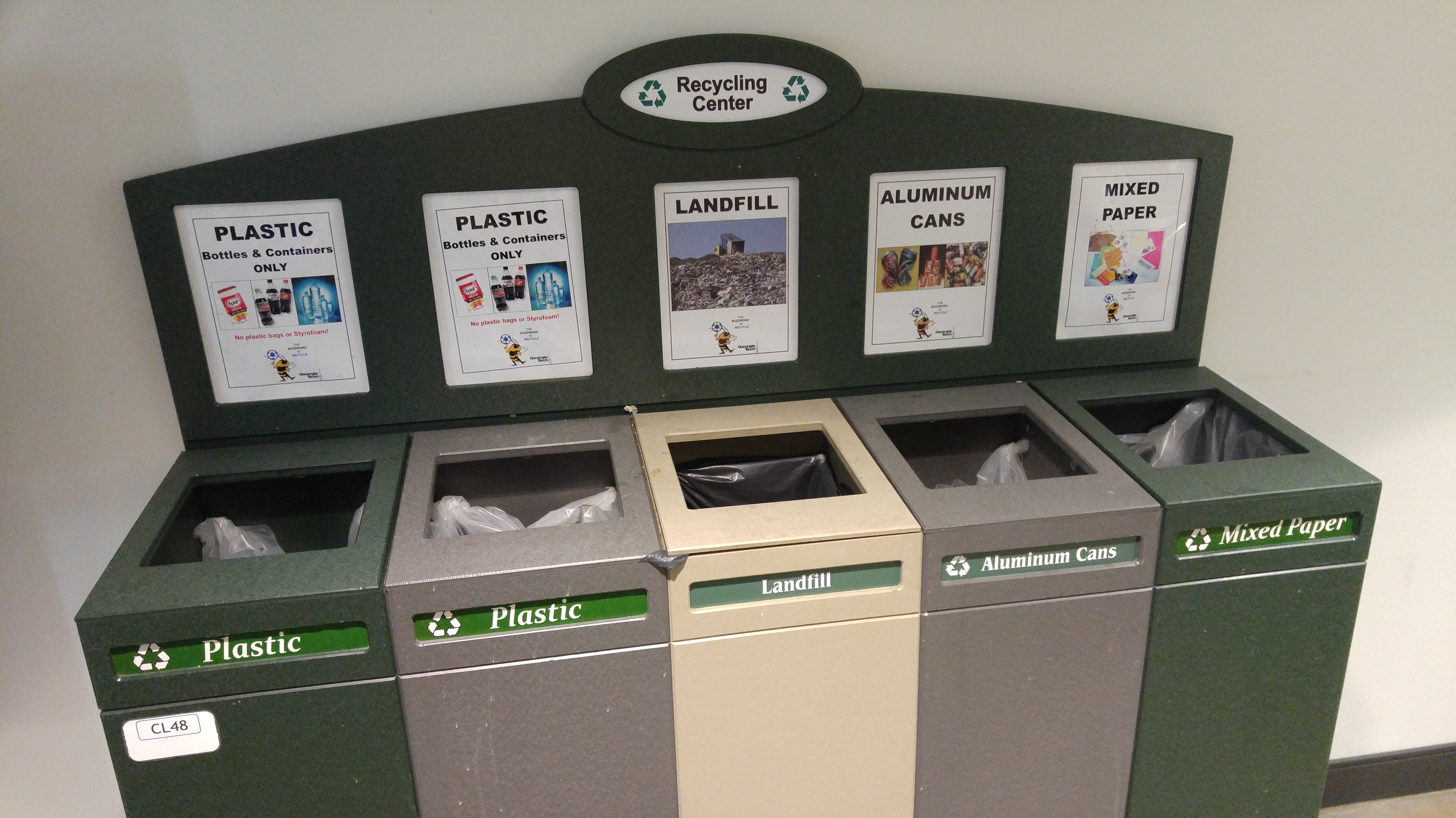 Indoor source separated recycling units